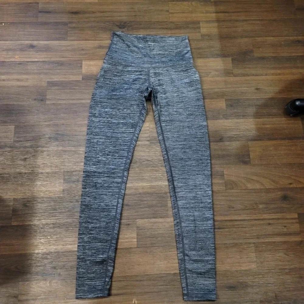 Joe Fresh Women Active Yoga Fitness Fitted Mid Rise Heather Gray Leggings S